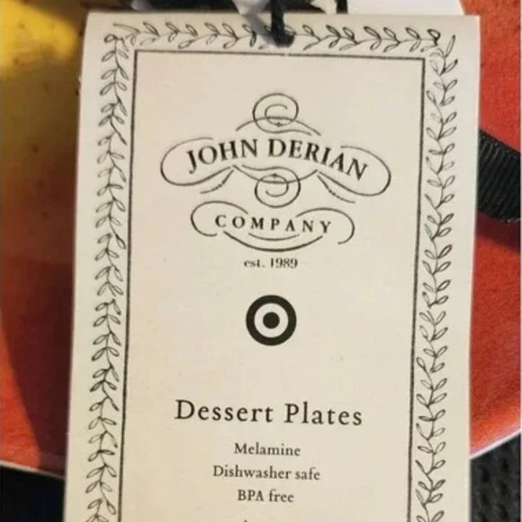 NWT John Derian Target Pear Melamine Dessert Plates Thanksgiving Christmas - Picture 2 of 3
